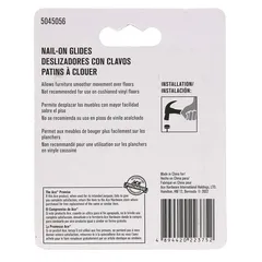 Ace Nickle Base Non-Slip Nail On Glides (3.17 cm)