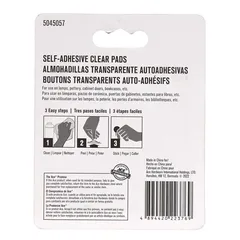 Ace Clear Round Self-Adhesive Protective Vinyl Pads (1 cm)