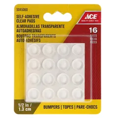 Ace Clear Round Self-Adhesive Protective Vinyl Pads (1.3 cm)