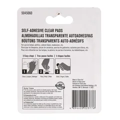 Ace Clear Round Self-Adhesive Protective Vinyl Pads (1.3 cm)