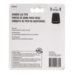 Ace Non-Slip Rubber Leg Tip (Black, 2.85 cm)