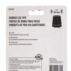 Ace Non-Slip Rubber Leg Tip (Black, 2.85 cm)