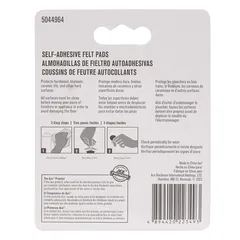 Ace Square Self-Adhesive Protective Felt Pads (1.905 cm, Brown)