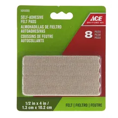 Ace Heavy Duty Protective Self-Adhesive Felt Strips (1.27 x 10.16 cm)