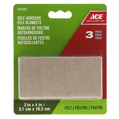 Ace Heavy Duty Protective Self-Adhesive Felt Guard Blankets (5.08 x 10.16 cm, Beige)