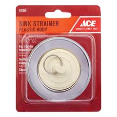 ACE Plastic Laundry Tub Strainer W/Rubber Stopper (5.08-6.35 cm)