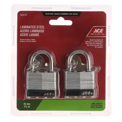 ACE Laminated Steel Padlock Pack (40 mm, 2 Pc.)