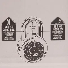 ACE Combination Padlock (50 mm, Blue)