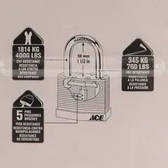 ACE Laminated Steel Padlock (65 mm)