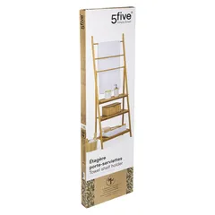 5Five Bamboo Towel Rack Shelf (53.2 x 32.4 x 152 cm)