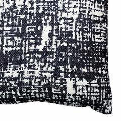 Handwoven PET Yarn Chair Cushion (45 cm x 45 cm, Black & White)