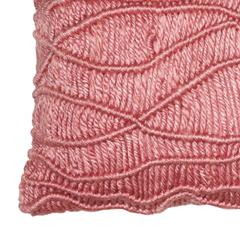 Hand-Knotted Macrame Chair Cushion (45 x 45 cm, Pink)