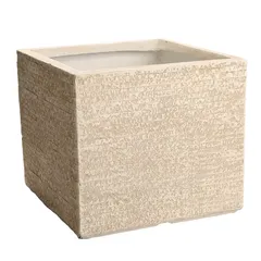 Mega Collections Fiber Clay Square Utah Cubi Plant Pot (44 x 44 x 38 cm)