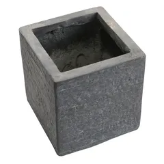 Mega Collections Fiber Clay Square Utah Cubi Plant Pot (20 x 20 x 22 cm)
