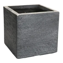 Mega Collections Fiber Clay Square Utah Cubi Plant Pot (27 x 27 x 28 cm)