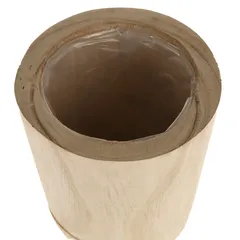 Mega Collections Acacia Wood Round Plant Pot (16 x 16 x 16.5 cm)