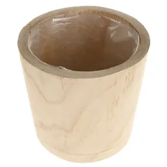 Mega Collections Acacia Wood Round Plant Pot (25 x 25 x 22.5 cm)