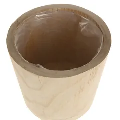 Mega Collections Acacia Wood Round Plant Pot (25 x 25 x 22.5 cm)