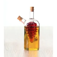 زجاجة بتصميم عنب للزيت والخل 5 فايف (10 × 18 سم)