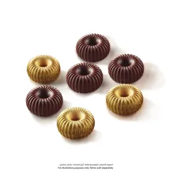 Silikomart 3D 11-Slot Silicone Choco Crown Mold (99 ml, Brown)