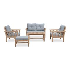 Morocco 4-Seater Acacia Wood Sofa Set