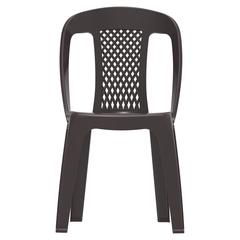 Cosmoplast Regal Single-Seater Plastic Chair (54 x 46 x 85 cm, Brown)