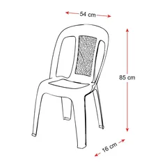 Cosmoplast Regal Single-Seater Plastic Chair (54 x 46 x 85 cm, Brown)