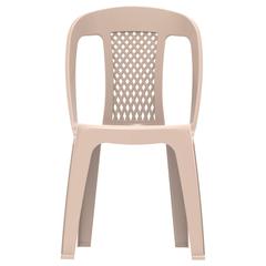 كرسي بلاستيكي مقعد فردي كوزموبلاست ريجال (54 × 46 × 85 سم ، بيج)