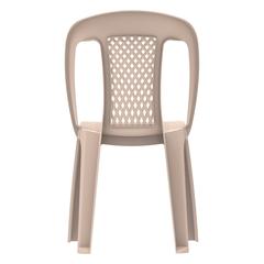 Cosmoplast Regal Single-Seater Plastic Chair (54 x 46 x 85 cm, Beige)