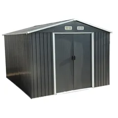 GoodHome Metal Apex Shed W/Double Sliding Door (3.24 x 2.79 x 2.11 m)