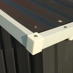 GoodHome Metal Apex Shed W/Double Sliding Door (3.24 x 2.79 x 2.11 m)