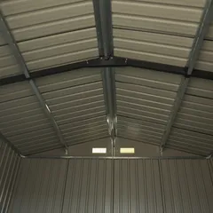 GoodHome Metal Apex Shed W/Double Sliding Door (3.24 x 2.79 x 2.11 m)