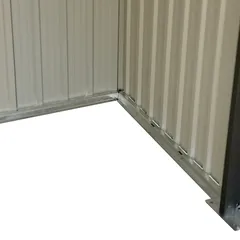 GoodHome Metal Monopent Shed W/Double Sliding Door (2.38 x 2.79 x 1.99 m)