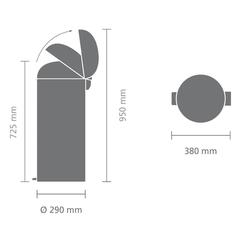 Brabantia Steel Retro Bin (30 L)