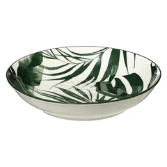 SG Palme Green Porcelain Flat Soup Plate (20 cm)