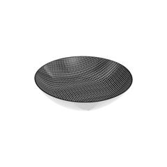 SG Bohemia Square Porcelain Flat Soup Plate (20 cm, Black & White)