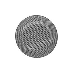 SG Bohemia Square Porcelain Flat Soup Plate (20 cm, Black & White)