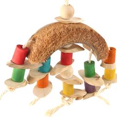 Coollapet Coconut Rainbow Bird Toy (14 x 2 x 10 cm)