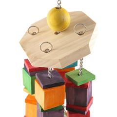 Coollapet Large Wood Wind Chime Bird Toy (11 x 3 x 8 cm)