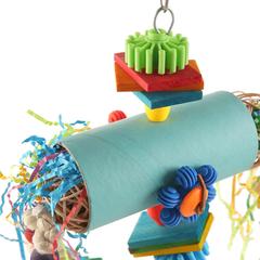 Coollapet Bagel Tunnel Play Bird Toy (15 x 5 x 26 cm)