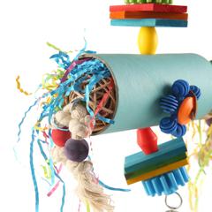 Coollapet Bagel Tunnel Play Bird Toy (15 x 5 x 26 cm)