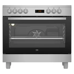 Beko Freestanding 5-Zone Electric Cooker W/Oven, GM17300GXNS (90 x 90 x 60 cm)