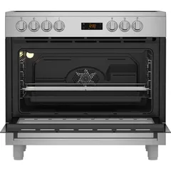 Beko Freestanding 5-Zone Electric Cooker W/Oven, GM17300GXNS (90 x 90 x 60 cm)