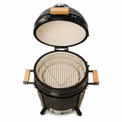 Kamado Bono Minimo Ceramic Charcoal Grill Set, TQ0015ALLIN (40 cm, Black)