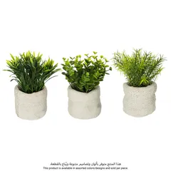 Artificial Plant W/Pot (Assorted colors/designs, 12 x 16 cm)