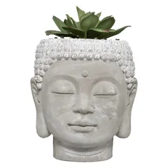 Artificial Succulent Plant W/Concrete Pot (Assorted colors/designs, 13.5 x 18 cm)