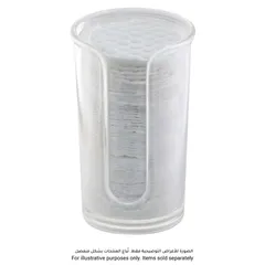 iDesign Clarity Cosmetic Pad Dispenser (7.49 x 13.46 x 7.62 cm)