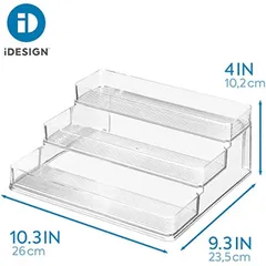 iDesign Linus 3-Tier Spice Organizer (10.16 x 25.40 x 23.34 cm)