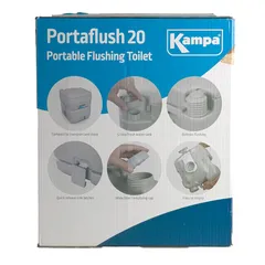 Dometic Kampa Portaflush 20 Portable Camping Toilet (20 L, 35.5 x 42 x 41.5 cm)