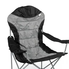 كرسي قابل للطي بمسند ظهر عالي دوميتيك كامبا (56 × 107 × 86 سم، رمادي ضبابي)